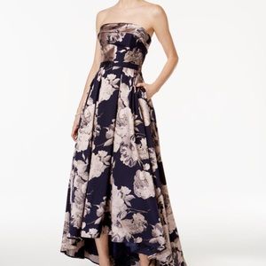 Xscape Navy Blush Gown